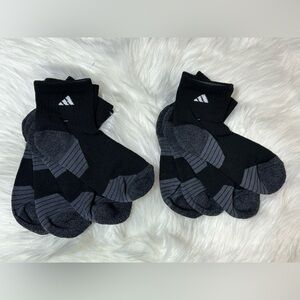 4 Pairs of Adidas Kids Black and Gray Socks